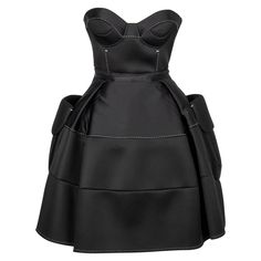 Paule Ka - Black neoprene mini bustier dress. Size 36FR. Additional information: Condition: Very good condition Dimensions: Chest: 39 cm - Waist: 30 - Length: 67 cm Seller Reference: VR393 Evening Dress Black, Paule Ka, Leather Ideas, Bustier Dress, Bustiers, Braided Leather, Evening Dress, Dress Black, Evening Gowns