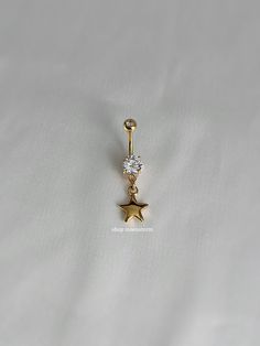 - 14g - 10mm bar - Water resistant - Surgical steel bar - Stainless steel star charm - Will not rust or tarnish Silver Y2k, Celestial Stars, Dangle Belly Rings, Jewelry Accessories Ideas