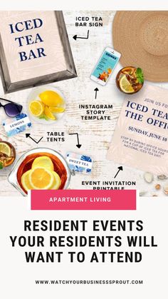 an advertisement with the words resident events, your residents will want to attend on it