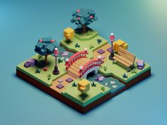 Park Low Poly Environment, Discord Link, Park Games, City Cartoon, Casual Game, Parking Design