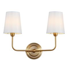 Mercer41 Carmack 2-Light Armed Sconce & Reviews | Wayfair.ca All White Kitchen, Transitional Wall Sconces, Cool Floor Lamps, Living Room Decor Cozy, French Country Cottage, Beige Walls, Brass Gold, Light Wall, New Wall