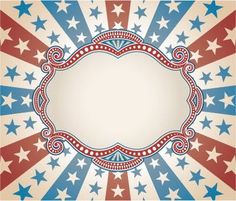 an american patriotic background with stars and a place for your text or image in the center