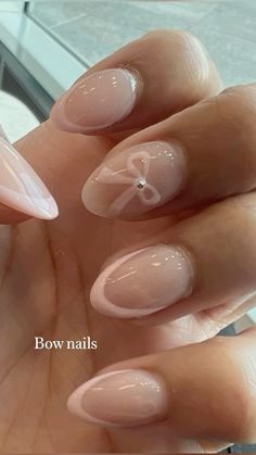 Bow Nails, Nagel Tips, Cute Gel Nails, Soft Nails