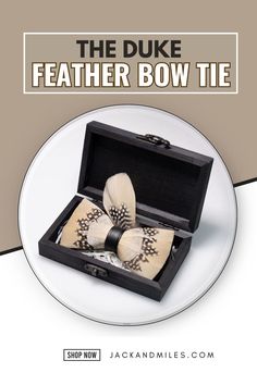 The Duke Feather Bow Tie