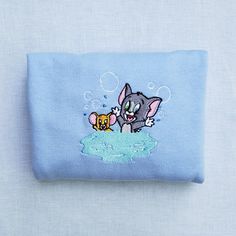 Tom And Jerry Embroidery, Cute Pjs, Creative Clothes, Custom Sweaters, Cute Swag Outfits