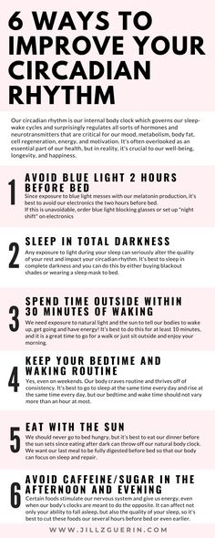 6 Ways to Improve Your Circadian Rhythm - Get Better Sleep! Circadian Rhythm Eating, How To Reset Circadian Rhythm, Circadian Rhythm Reset, Circadian Rhythm Fasting, Circadian Rhythm Diet, Infradian Rhythm Chart