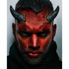 Demon Halloween Makeup, Mens Halloween Makeup, Monster Makeup