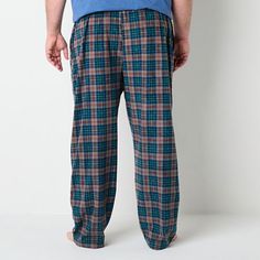 These St. John's Bay men's big plaid pajama pants are perfect for a restful night's sleep or relaxing at home. Made from 100% cotton, the pajama pants feature two side slip pockets and an elastic-drawstring waist. Complete the comfy look with a soft t-shirt and slippers. Closure Type: Full Elastic, DrawstringPockets: 2 Side Slip PocketsApparel Length: 47 InchesFiber Content: 100% PolyesterFabric Description: Knit, MicrofleeceInseam: 32 InCare: Machine Wash, Tumble DryCountry of Origin: Imported Plaid Pajama Pants, Plaid Pajamas, Drawstring Waist, Pajama Pants, Plaid, The Originals, Pants