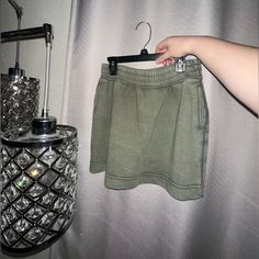 Brand New Aerie Beautiful Green Color Extra Small Skirt! && Also It Has All The Tags Attached To It As Well As Pockets That Come With The Skirt. Also Willing To Negotiate With The Price. :) Casual Green Pleated Skirt, Green Cotton Mini Skirt With Elastic Waistband, Casual Short Pleated Skirt, Casual Green Skirt With Elastic Waistband, Casual Short Skirt, White Ruffle Mini Skirt, Smocked Skirt, Small Skirt, Athletic Skirt