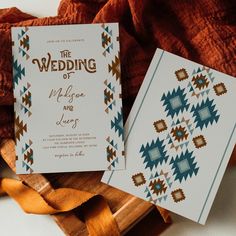 Southwestern Wedding Invitation Aztec Wedding, Western Wedding Invitation, Western Wedding Invitations, Southwestern Wedding, Country Western Wedding, Wedding Invitation Digital, Western Themed Wedding, Wedding Invitation Size, Country Theme Wedding