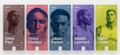 an image of a group of people on the cover of sports illustrated book covers in different colors