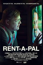 the movie poster for rent - a - pal with a man looking at a television screen