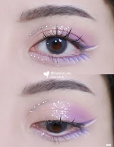 Aesthetic Eye Makeup, Aesthetic Eye, Eyes Aesthetic, Bold Eye Makeup, Doll Eye Makeup, Makeup Accesories, Purple Makeup