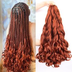 PRICES MAY VARY. ✅【New Hairstyle Design】French curly braiding hair,french curl braiding hair,spanish curly braiding hair,french curl braids,bouncy braiding hair,micro box braids, spiral curly braiding hair extensions,Ombre curly braiding hair for black women,hair extensions for braids. ✅【Premium Texture of French Curly Braiding Hair】Curly braiding hair 22 inch is manageable as human hair extensions,silky smooth texture,which is perfect for twists,braids,and locs.The bouncy braiding hair is beaut Spanish Braids Hairstyles, Hair For Goddess Braids, Spanish Braids, Hairstyles Kenya, Braids Curly Ends, Curly Braiding Hair, Curl Braids, Braids Boho, Vacation Hair