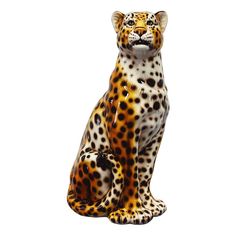 a statue of a cheetah sitting down