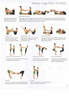 a poster showing how to do yoga for beginners with pictures on the back and side