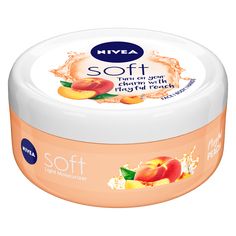 Nivea Soft Light Moisturising Cream, Playful Peach | 100ml Myoc  Nivea Soft Light Moisturising Cream in Playful Peach scent, with a 100ml Myoc formula, provides instant hydration for a refreshing and revitalizing experience.  Benefits and Uses of Nivea Soft Light Moisturising Cream, Playful Peach | 100ml Myoc  Refreshes and cools the skin with a burst of Playful Peach.  Non-greasy, quick-absorbing formula for smooth skin.  Moisturizes and nourishes dry areas, leaving them soft.  Suitable for face, hands, and body.   Key Ingredients  Aqua (Water)  Glycerin  Paraffinum Liquidum (Mineral Oil)   How To Use  Cleanse your face, hands, or body and apply the cream evenly.  Gently massage until fully absorbed.    Legal Disclaimer:  The product is guaranteed to be 100% genuine. Product images are fo Nivea Soft, Peach Scent, Light Moisturizer, Mineral Oil, Moisturizer Cream, Soft Light, Smooth Skin, Cotton Candy Machine, Soft Lighting