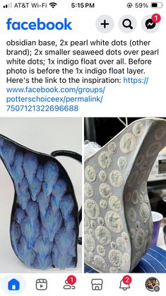 an instagram page with two images of the same bag and one photo of someone's handbag