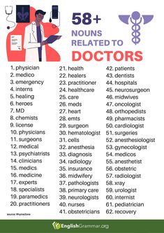 an info sheet with the words, 53 + nourishment related to doctors