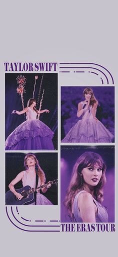 taylor swift the eaast tour poster with four pictures of her singing and playing guitar