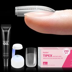 PRICES MAY VARY. Unique Tipex Instant Apex Nail Tips Kit: Beetles tipex kit gel nail extension kit includes pre-building acrylic nail tips short square shape 210 pieces, hands free solid UV nail glue gel 20g, mini UV nail lamp.Let's dive into the world of nail art. Experience the aesthetic appeal of TIPEX. Quick Pre Building for Flat Nails: Beetles Tipex Nail tips come with a ready-made instant sculpted apex and the pre-filed underside for adhesion as well as the c-curve , eliminating the tediou Flat Nails, Square Nail Tips, Nail Tip Shapes, Interview Nails, Fall Wedding Nails, Builder Gel Nails, Square Nail, Acrylic Nail Set, Nail Effects