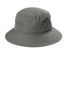 Port Authority ® Outdoor UV Bucket Hat - STERLING GREY - S/M | Port Authority Outdoor UV Bucket Hat in Sterling Grey Size Small/Medium | polyester/nylon Solid Color Breathable Bucket Hat For Outdoor, Breathable Solid Bucket Hat For Outdoor, Waterproof Solid Color Bucket Hat For Outdoor, Waterproof Solid Bucket Hat For Outdoor Activities, Lightweight Solid Color Bucket Hat For Outdoor, Lightweight Solid Bucket Hat For Outdoor, Casual Windproof Bucket Hat For Outdoor, Casual Windproof Bucket Hat For Hiking, Waterproof Outdoor Bucket Hat