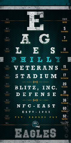 an old fashioned poster with the words eagles on it's back and side panels