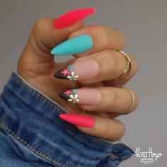 Trendy Summer Nails, Matte Nails Design, Trendy Nail Art, Fabulous Nails, Glitter Nail Art, Classy Nails