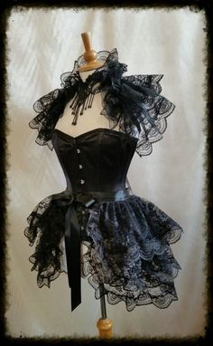 image 0 Vampiric Clothing, Red Black And Gold Dress, Mysterious Clothes, Gothic Ruffled Corset For Costume Party, Gothic Fairy Costume, White Gothic, Victorian Gothic Fashion, Gothic Ruffled Corset For Party, Steampunk Dress Victorian