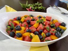 31 Refreshing Watermelon Recipes - Budgeting for Bliss Lemon Honey Dressing, Watermelon Fruit Salad, Best Fruit Salad, Honey Lime Dressing, Honey Dressing, Summer Potluck, Salad With Lemon