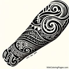 a black and white drawing of a tattoo design on the side of a person's arm