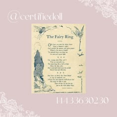 the fairy ring is shown in an old book