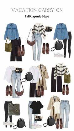 Autumn Travel Outfit Packing Light, Carry On Travel Capsule Wardrobe, Vacation Capsule Wardrobe Fall, Fall Trip Capsule Wardrobe, 4 Day Travel Outfits Capsule Wardrobe, One Week Carry On Packing Fall, Paris Travel Capsule Wardrobe Fall, Carry On Wardrobe Fall, Carry On Europe Fall