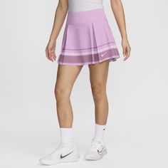 With ultra-stretchy, sweat-wicking fabric and plenty of storage, this lightweight skirt gives you an advantage on the court. Drop-in pockets on either side of the inner shorts let you store your essentials. Plus, you can tuck spare balls under the hem for quick access. Cheap Tennis Skirt For Spring Day Out, Short Tennis Skirt, Tennis Skirt Black, Pleated Tennis Skirt, Short Waist, Green Skirt, Tennis Skirt, Pink Shirt, The Court