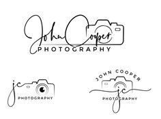 the logo for john cooper photography is shown in black and white, with an image of a