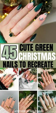 Green Christmas Nail Designs, Green Christmas Nail, Green Christmas Nails, Christmas Tree Nail Art, Plaid Nail Designs, Christmas Nail Colors, Tree Nail Art, Christmas Tree Nails, Red Christmas Nails