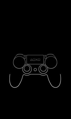 a black and white drawing of a video game controller with the word dxo on it