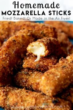 homemade mozzarella sticks fried breaded or made in the air fryer recipe