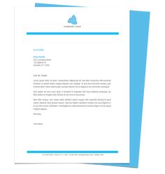 two letterheads with blue and white lines on them, one in the shape of an elephant