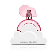 Ariana Grande’s fragrance CLOUD PINK is a sensual blend of ambery woods, moss crystal, and a touch of sweetened praline. The journey begins with a velvety blend of rich berries and sparkling fruit while the delicate floralcy of vanilla orchid and blush ambrette wrap you in an embrace of feathery, cotton-like clouds. The lasting impression, a warm blend of addictive, skin-sensual musk and amber woods indulge the senses. Jpg Perfume, Perfumes For Teens, Ariana Grande Perfumes, Arianna Grande Perfume, Womens Perfume, Cloud Pink, Celeb Perfume, Designer Perfume, Pink Products