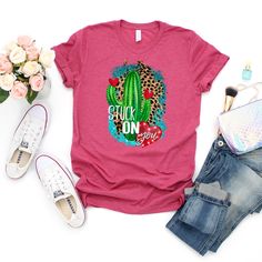 Bob Sponge, Moose Family, Cute Cheetah, Cactus Tshirt, Cactus Shirt, Cute Valentines Day, Tee Designs, Cute Valentines, Stuck On You