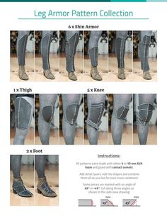 the leg armor pattern collection is shown