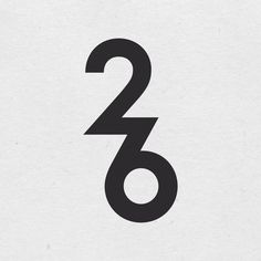 the number two is shown in black and white