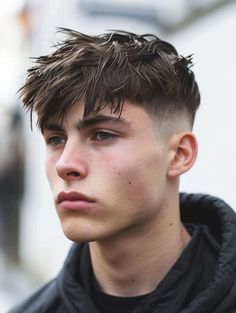 Every Variation of the Men’s Undercut Hairstyle (Detailed Gallery) Mens Messy Crop Haircut, Low Fade Messy Hair, Skin Fade Textured Fringe, Angular Fringe Haircut Men, Low Fade Messy Fringe, Short Messy Fringe Haircut Men, Low Taper Fade Textured Fringe, Men Low Taper Fade, Low Maintenance Haircut Men