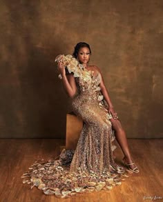 Aso Ebi Dresses, Engagement Gowns, Bday Photoshoot, Nigeria Africa, Mermaid Prom Dresses Lace, African Prom Dresses, Gold Wedding Dress, African Wedding Dress, Prom Inspo