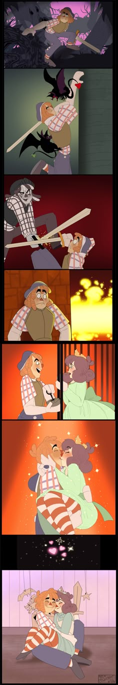 an animation strip showing different scenes from the same movie