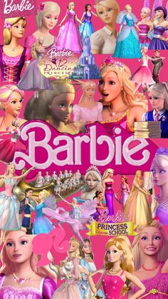 barbie the movie poster with many different princesses