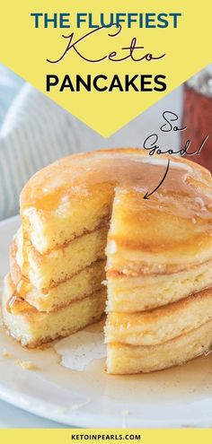 pancakes stacked on top of each other with the text overlay