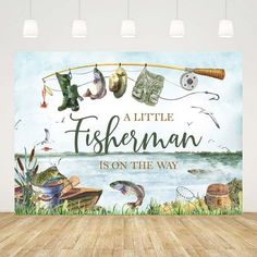 a fishman is on the way wall mural