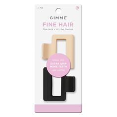 Meet Gimme Beauty’s Square Claw Clips, made of strong, break-resistant (and recycled) plastic. Designed to hold more hair and eliminate breakage, these clips feature multiple inner layers of smaller teeth to keep your strands from sliding for a gentle, all-day hold. These small-but-mighty clips are designed for most hair lengths and all hair types but are a perfect fit for fine hair. Herbal Essences, Claw Clips, Hair Stuff, Hair Claws & Clips, All Hair Types, Claw Clip, Hair Claw, Hair Designs, Hair Types